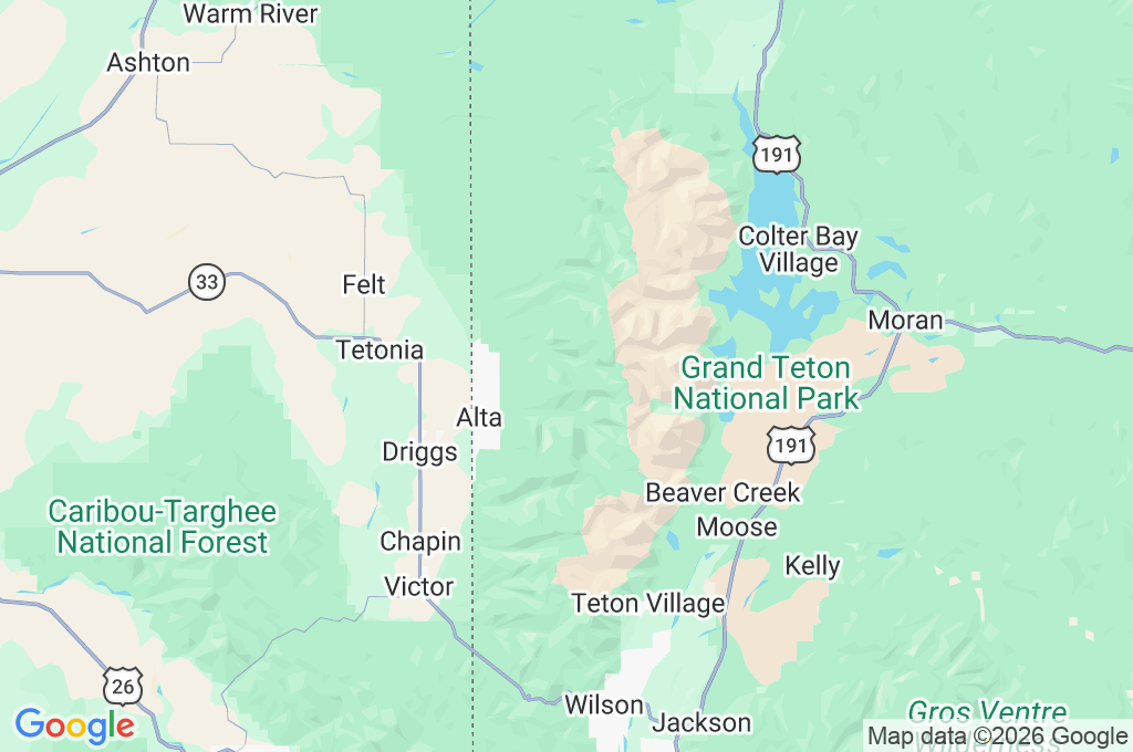 Resort Grand Targhee Area Map