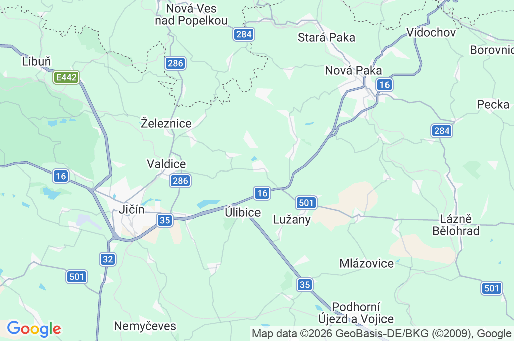 Dřevěnice Area Map