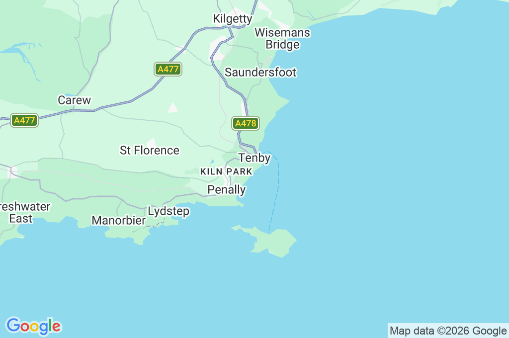 Tenby South Beach Area Map Tenby South Beach Area Map