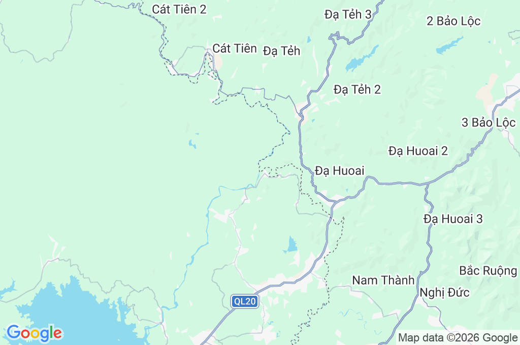 Parque Nacional Cat Tien Area Map