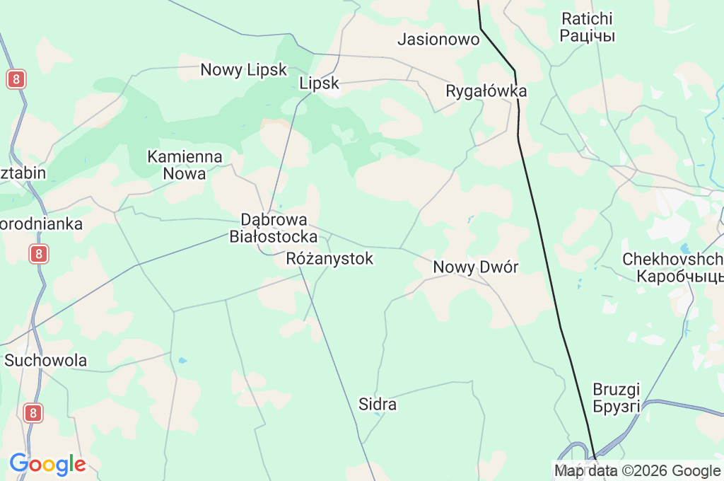 Jaczno Area Map Jaczno Area Map