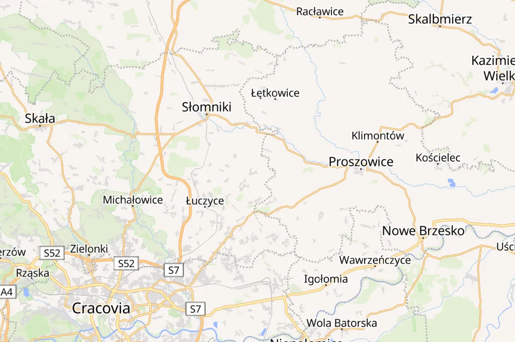 Skrzeszowice Area Map Skrzeszowice Area Map