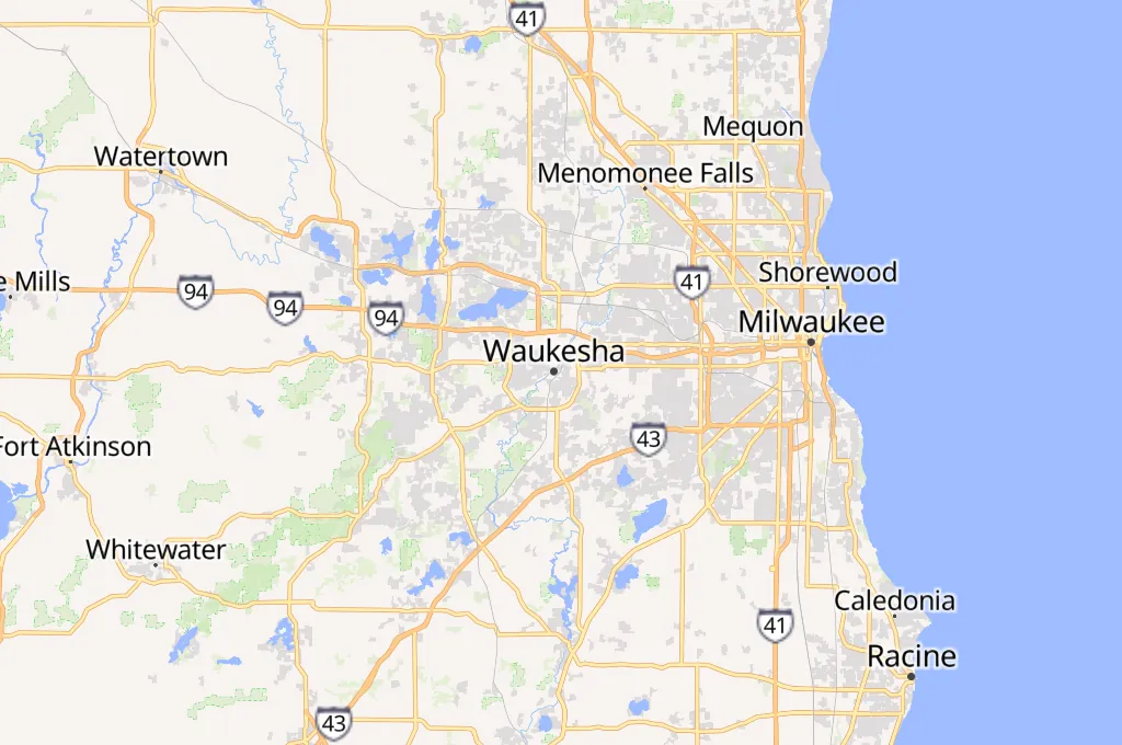Waukesha Area Map