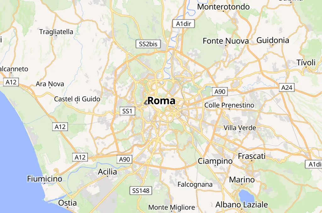 Roma Area Map