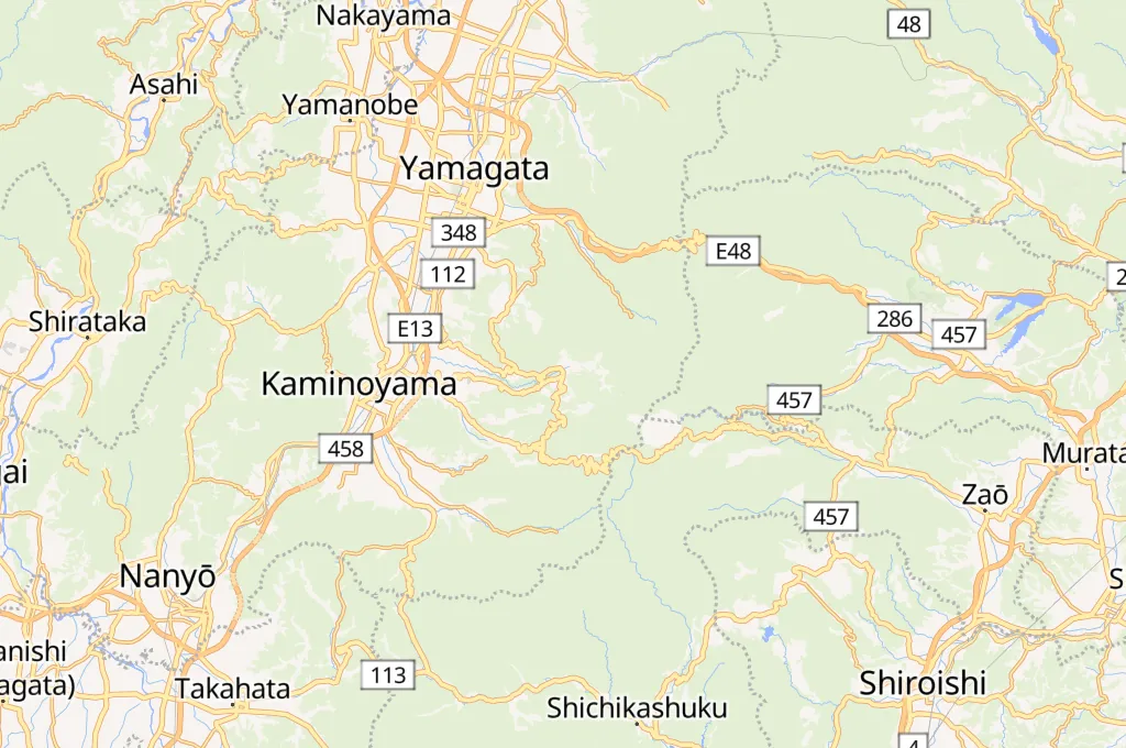 Zao Onsen Area Map