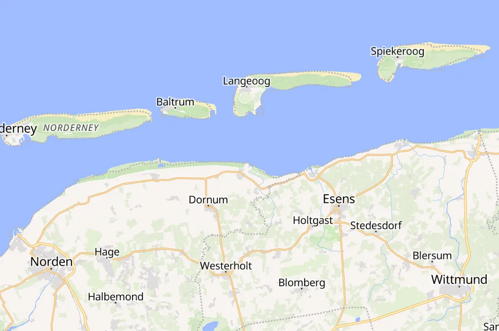 Dornumersiel Area Map