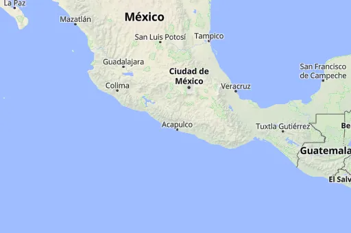 Map of Guerrero