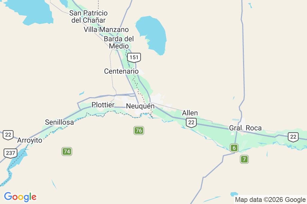 Cipolletti Area Map