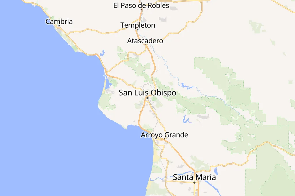 San Luis Obispo Area Map