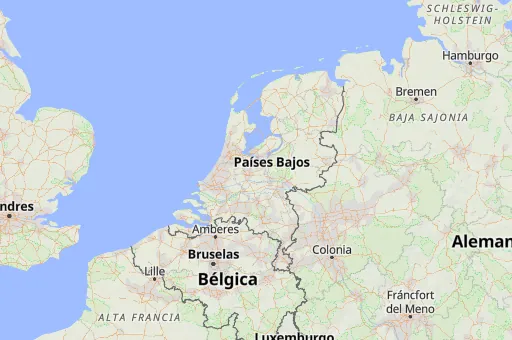 Map of Países Bajos