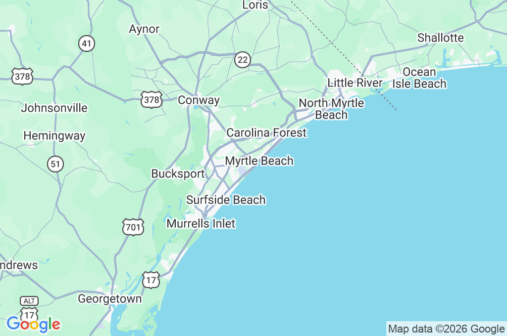 Myrtle Beach Area Map