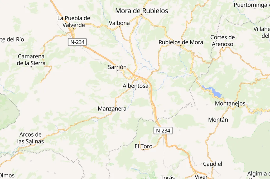 Albentosa Area Map