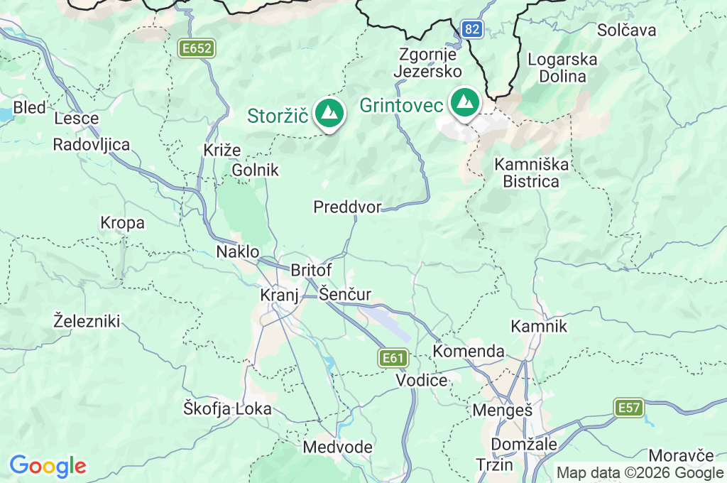 Olševek Area Map