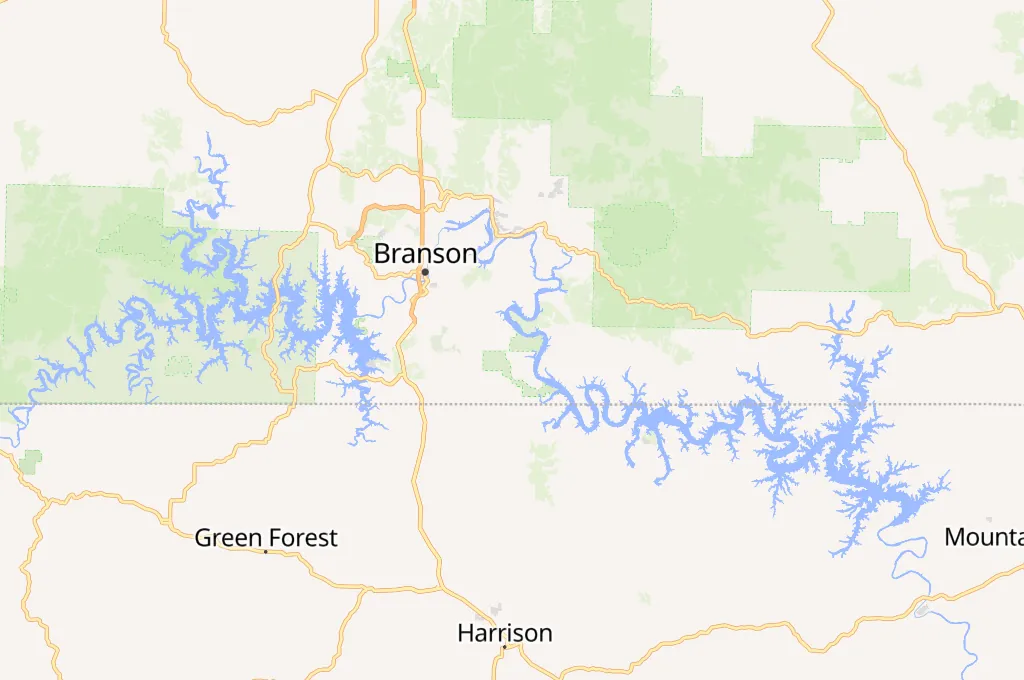 Ozarks de Misuri Area Map