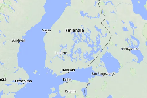 Map of Finlandia