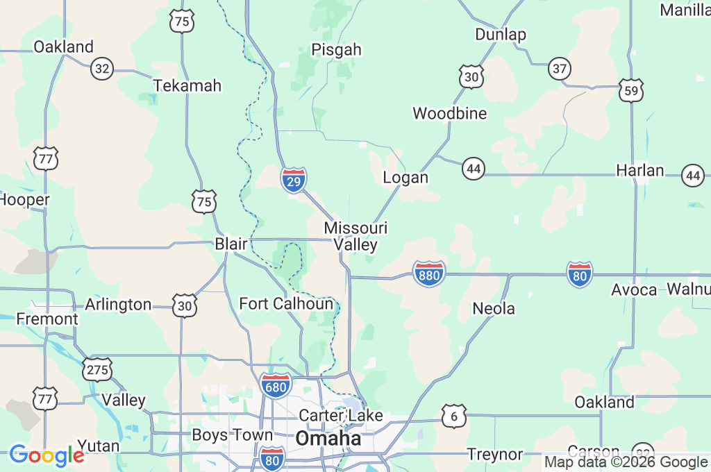 Missouri Valley Area Map Missouri Valley Area Map