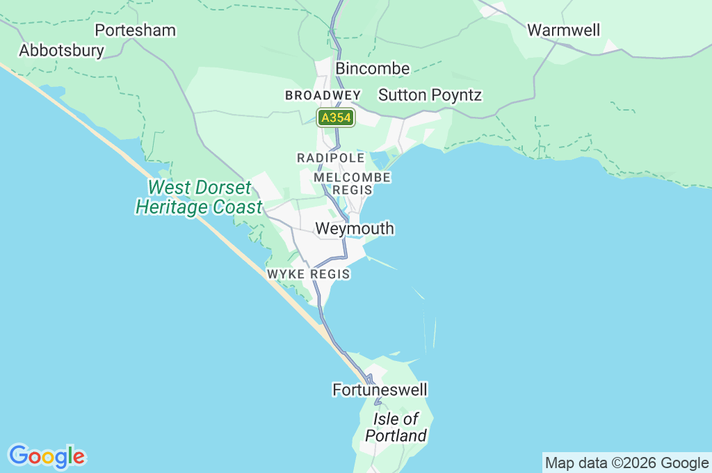 Puerto de Weymouth Area Map