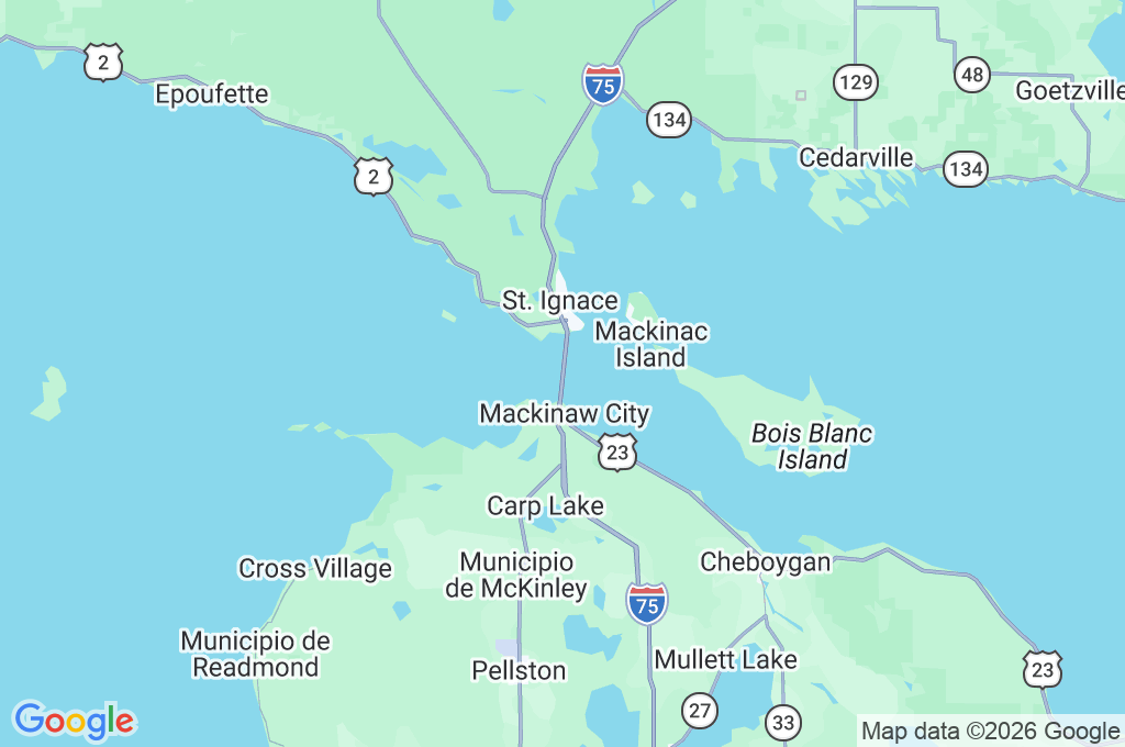 Puente Mackinac Area Map Puente Mackinac Area Map