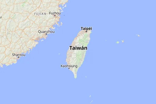 Map of Taiwán