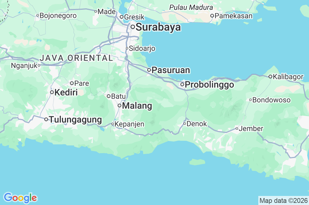 Monte Bromo Area Map