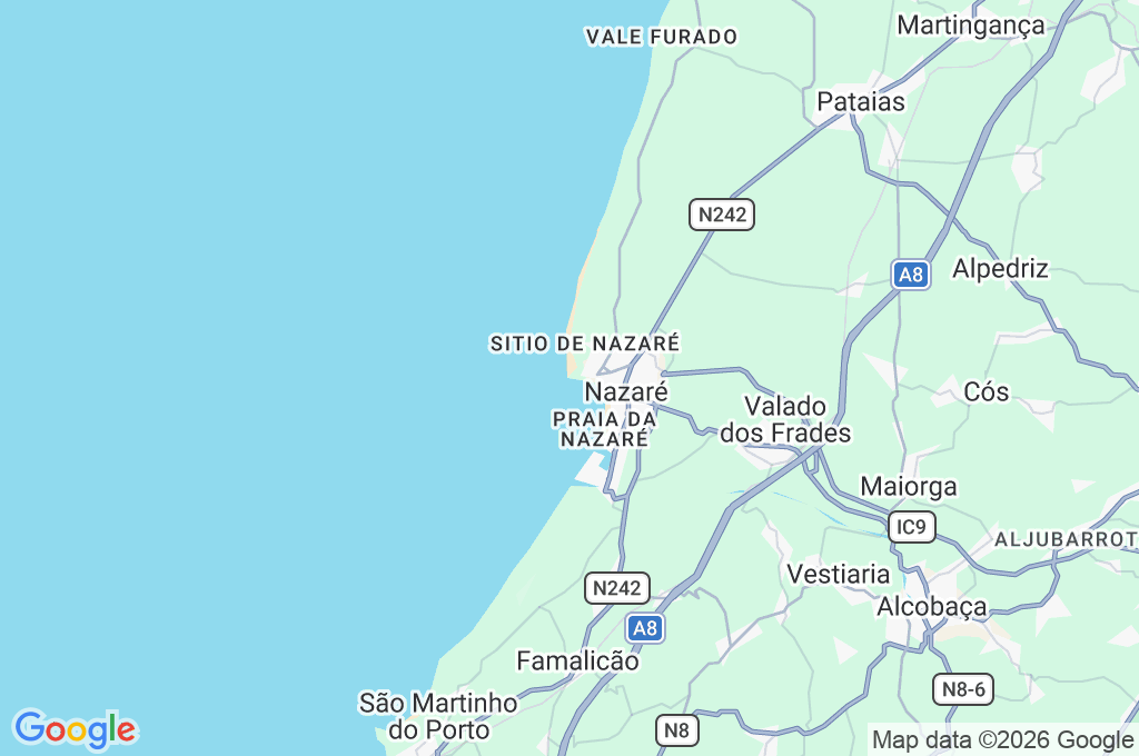 Faro de Nazaré Area Map