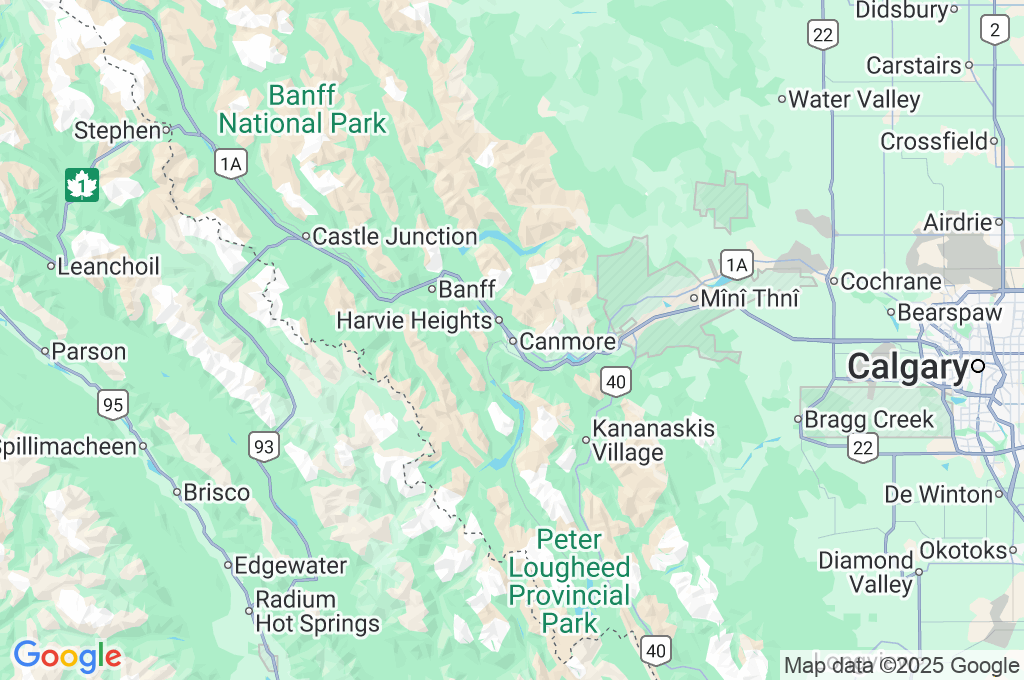 Canmore Area Map