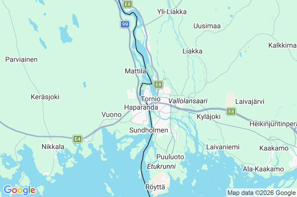 Tornio Area Map Tornio Area Map