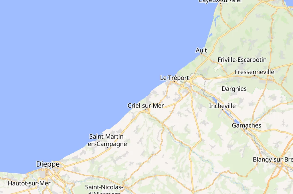 Criel-sur-Mer Area Map Criel-sur-Mer Area Map