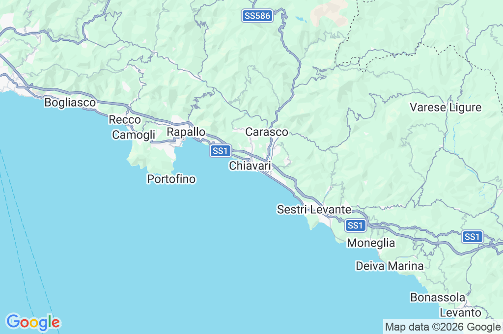 Chiavari Area Map
