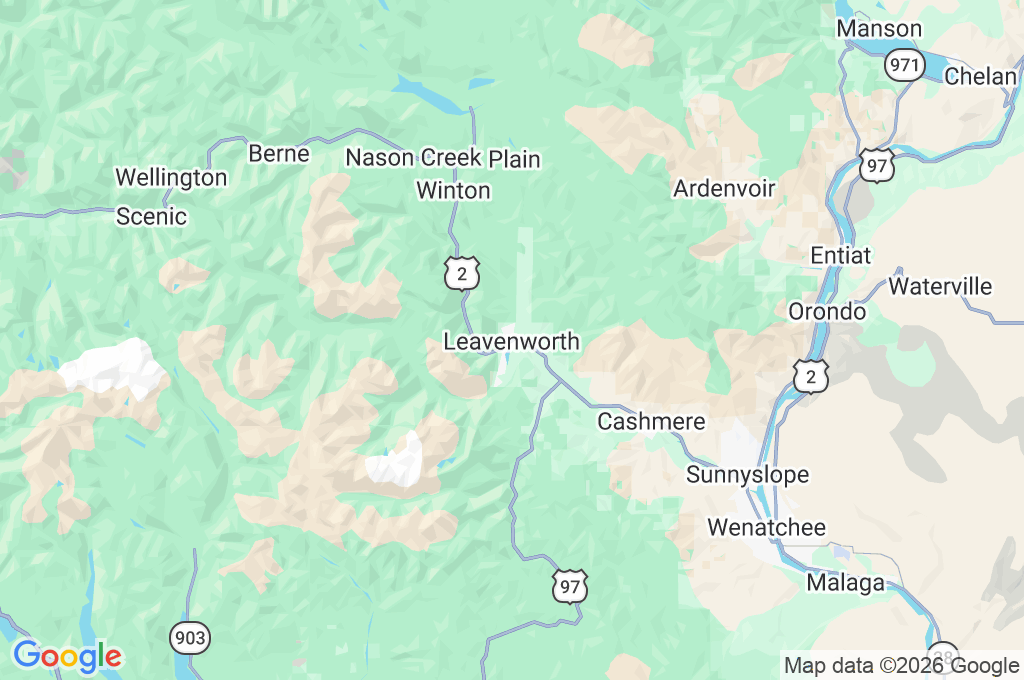Leavenworth Area Map Leavenworth Area Map