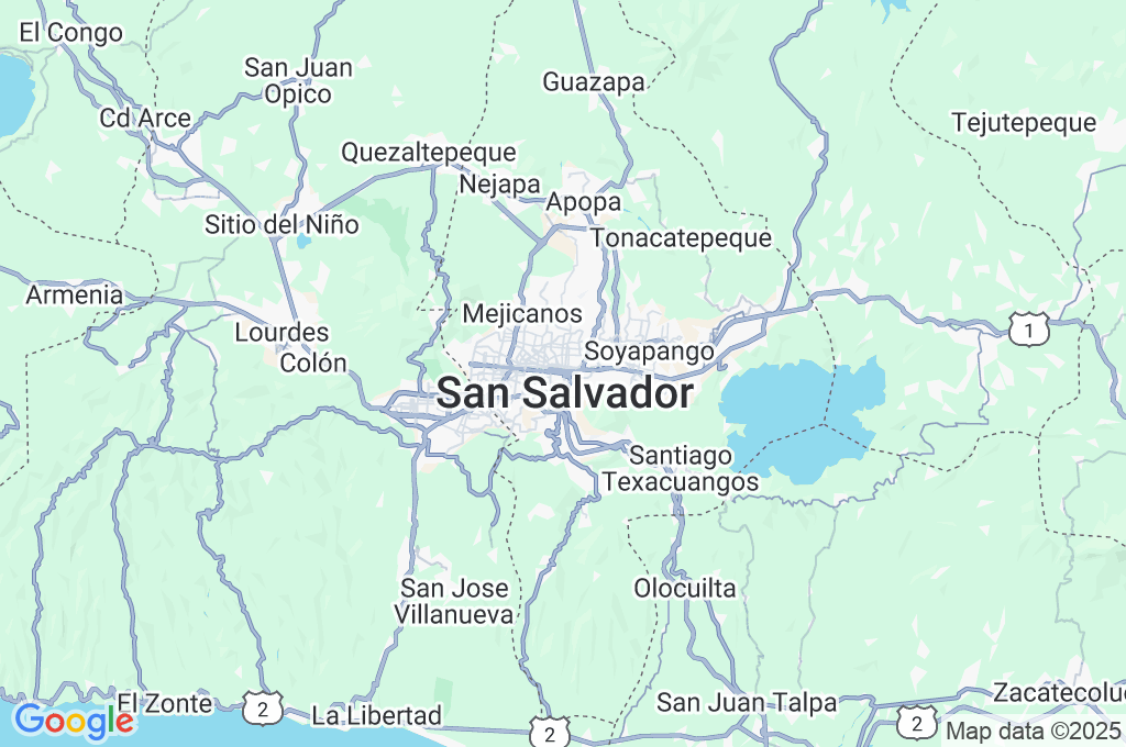 San Salvador Area Map