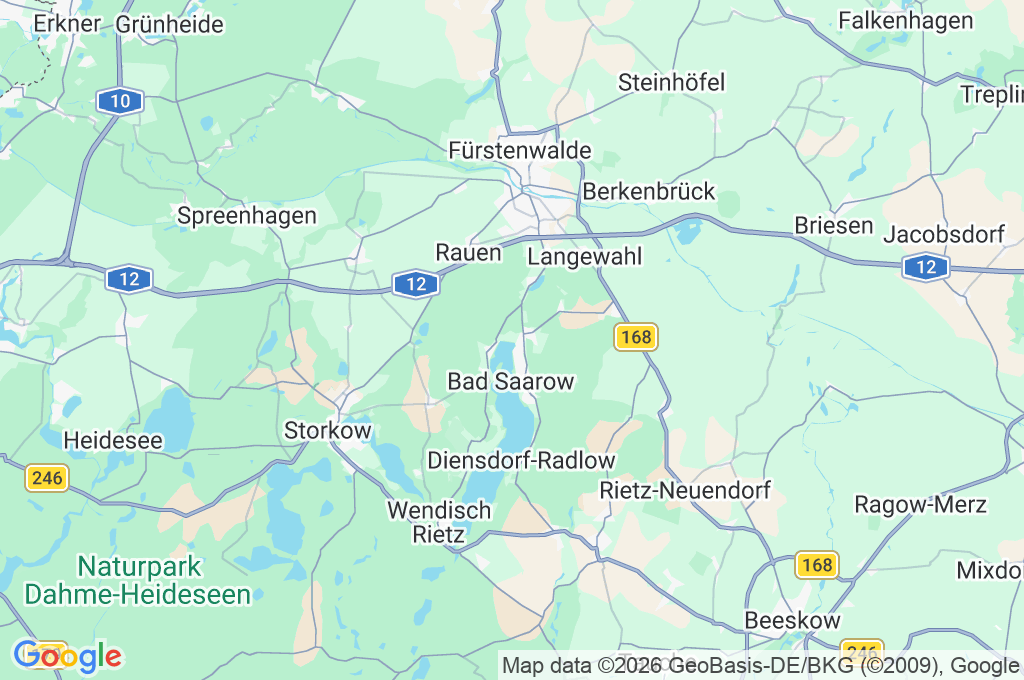 Bad Saarow Area Map