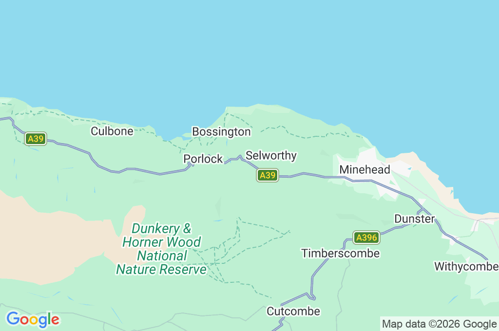 Holnicote Estate Area Map