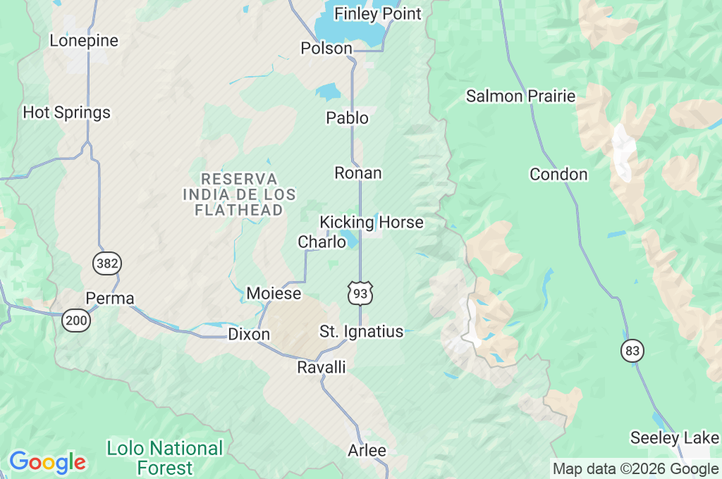 Ninepipes Lodge Area Map