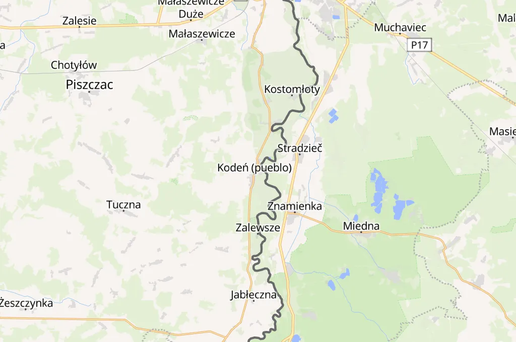 Kodeń Area Map Kodeń Area Map
