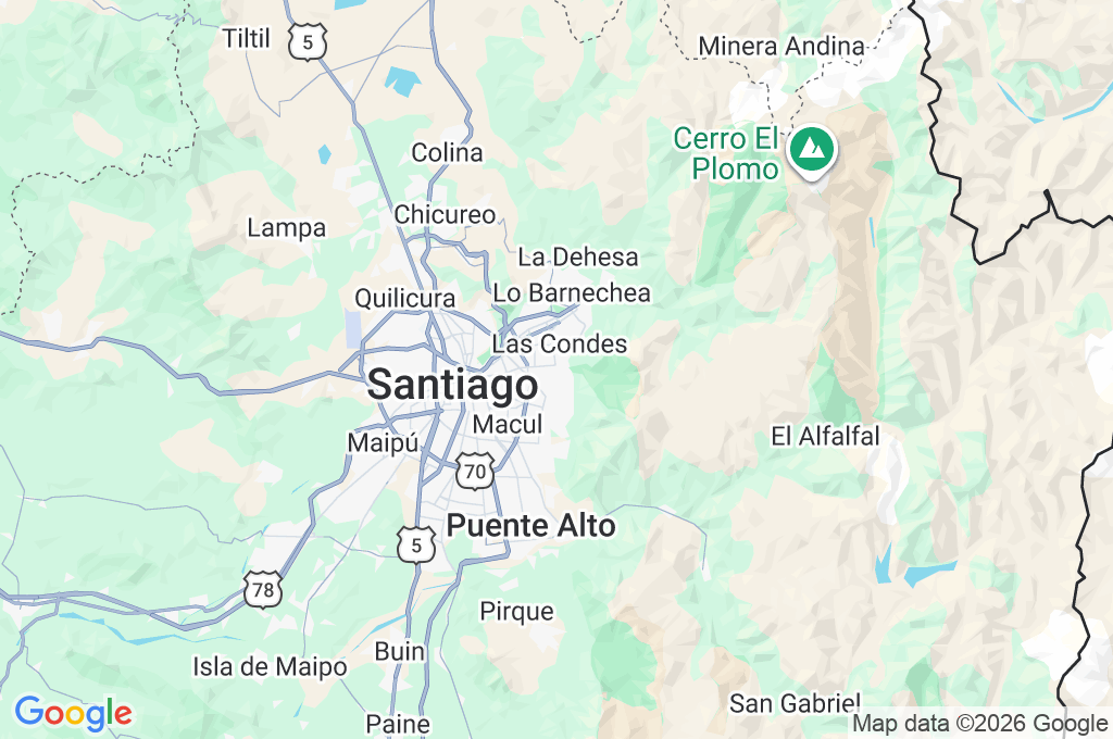 Quebrada de Ramón Area Map