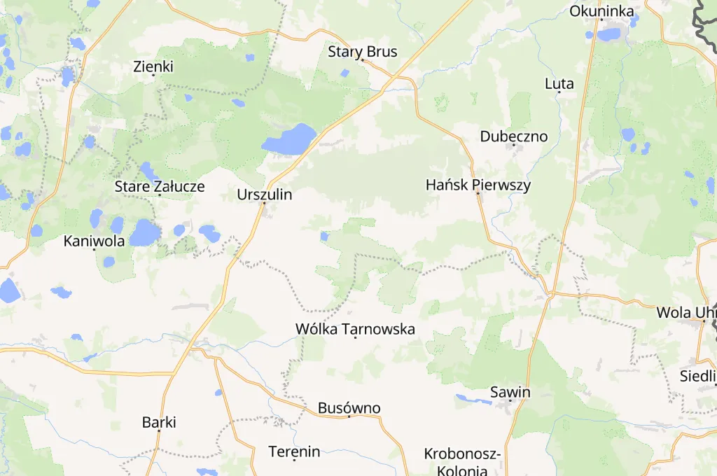 Bagno Bubnów Area Map Bagno Bubnów Area Map