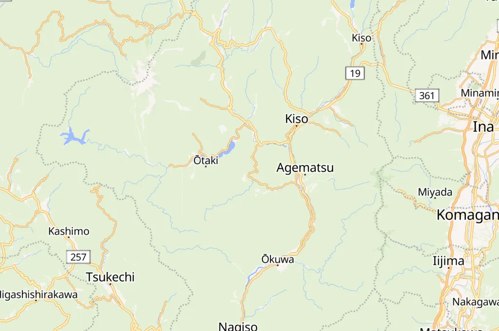 Observatorio de Kiso Area Map Observatorio de Kiso Area Map