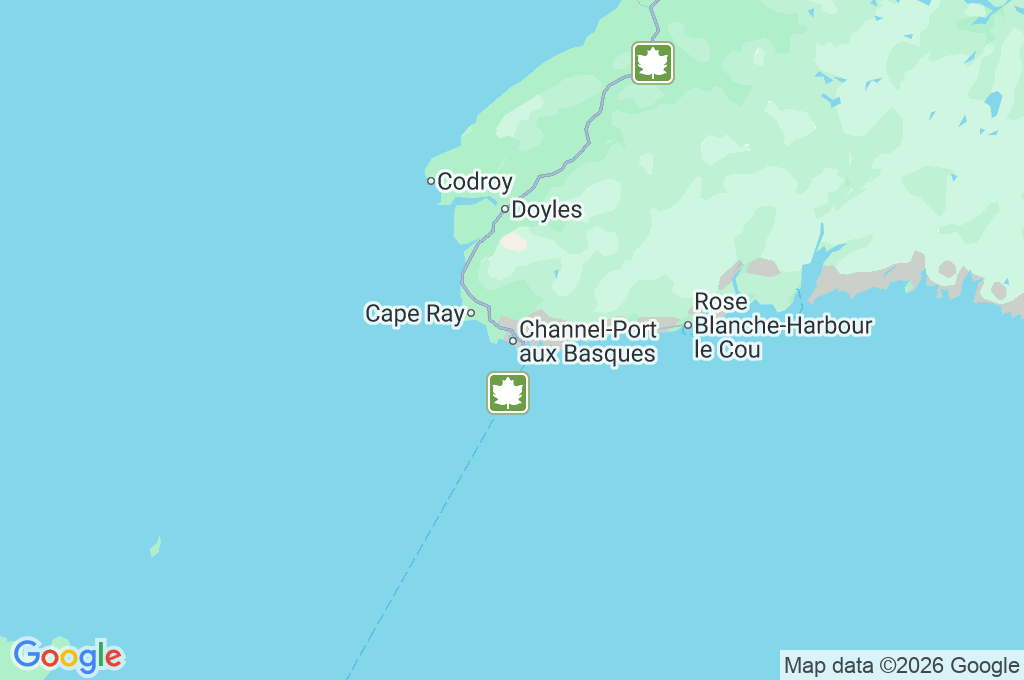 Channel-Port aux Basques Area Map