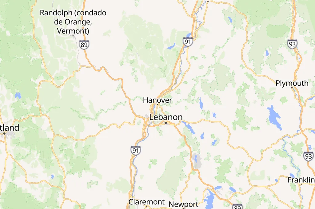 Hanover Inn Dartmouth Area Map