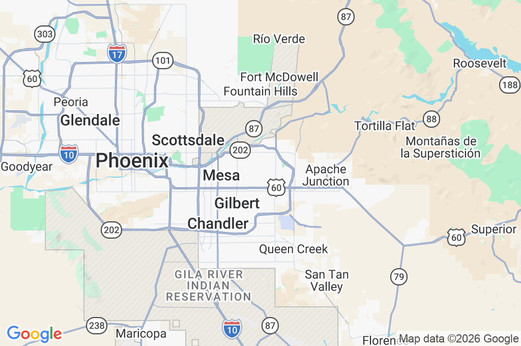 Mesa Area Map Mesa Area Map