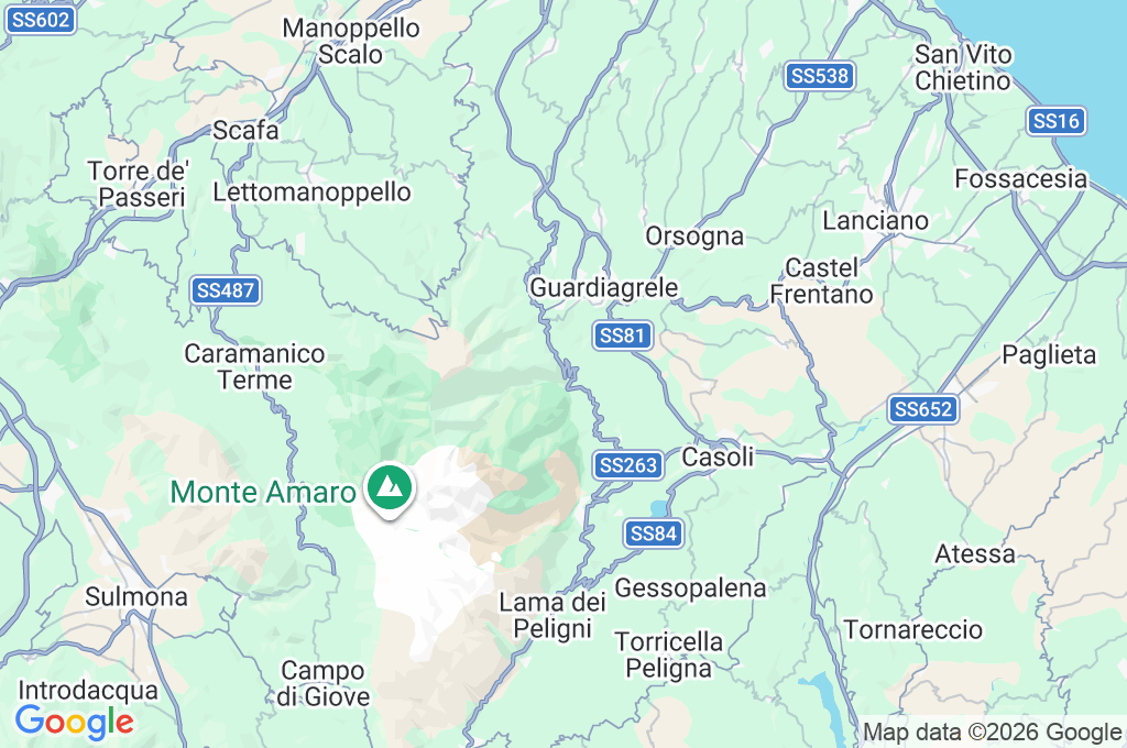 Pennapiedimonte Area Map Pennapiedimonte Area Map
