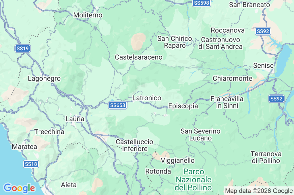 Latronico Area Map Latronico Area Map