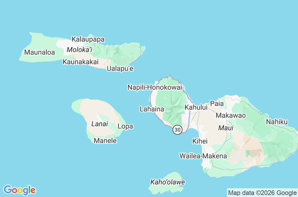 Kaanapali Beach Area Map