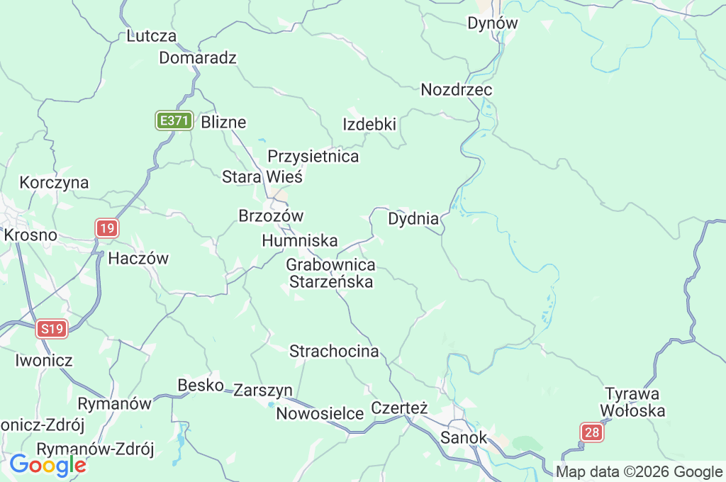 Niebocko Area Map