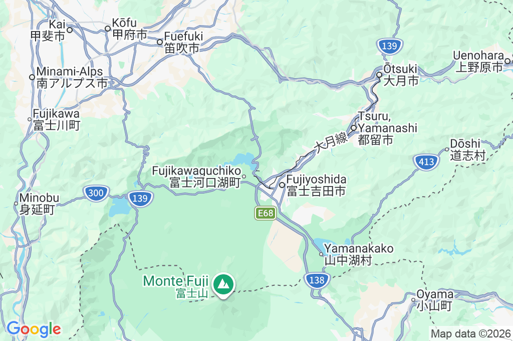 Teleférico panorámico del Monte Fuji Area Map Teleférico panorámico del Monte Fuji Area Map