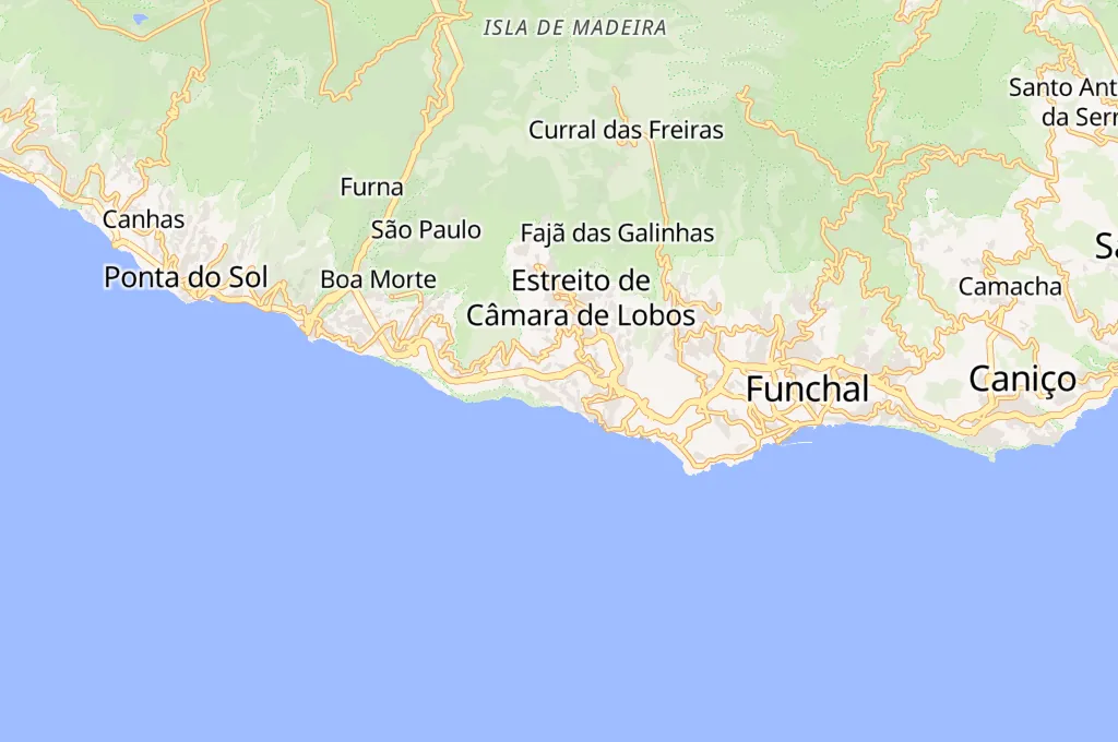 Câmara de Lobos Area Map Câmara de Lobos Area Map