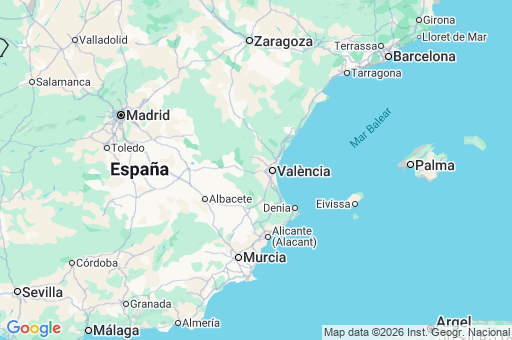 Map of Comunidad Valenciana