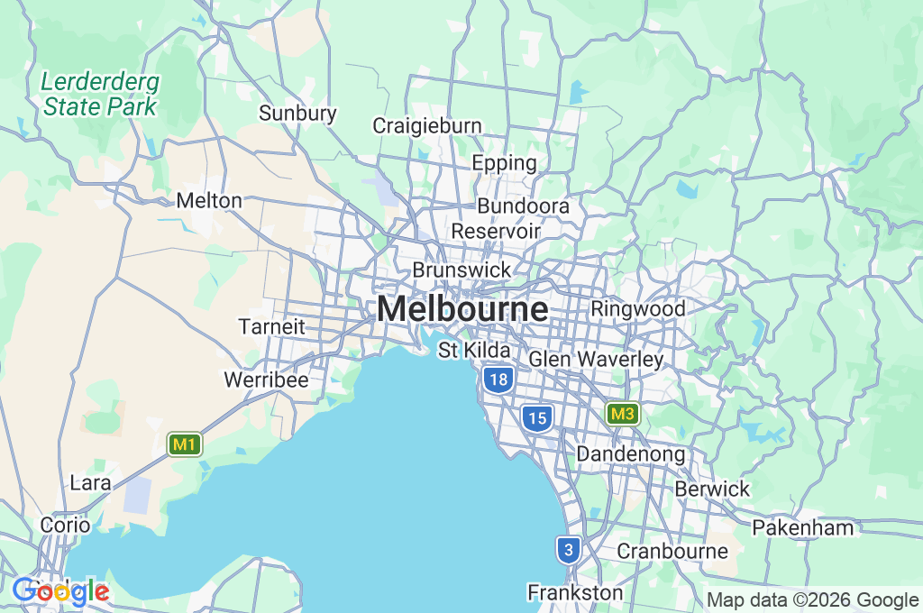 Horizonte de la Ciudad de Melbourne Area Map Horizonte de la Ciudad de Melbourne Area Map