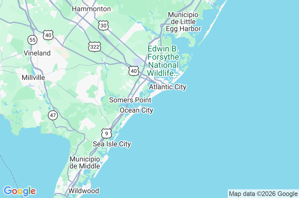 Margate City Area Map